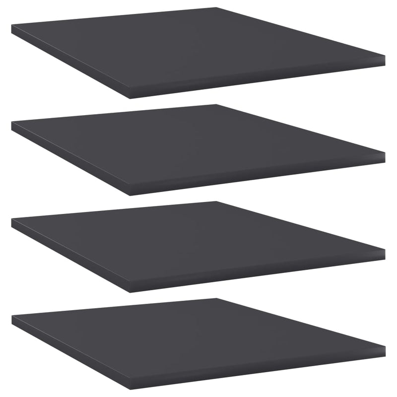 vidaXL Bookshelf Boards 4 pcs Grey 40x50x1.5 cm Engineered Wood