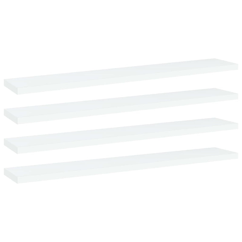vidaXL Bookshelf Boards 4 pcs White 60x10x1.5 cm Engineered Wood
