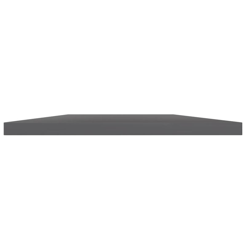 vidaXL Bookshelf Boards 4 pcs High Gloss Grey 60x20x1.5 cm Engineered Wood