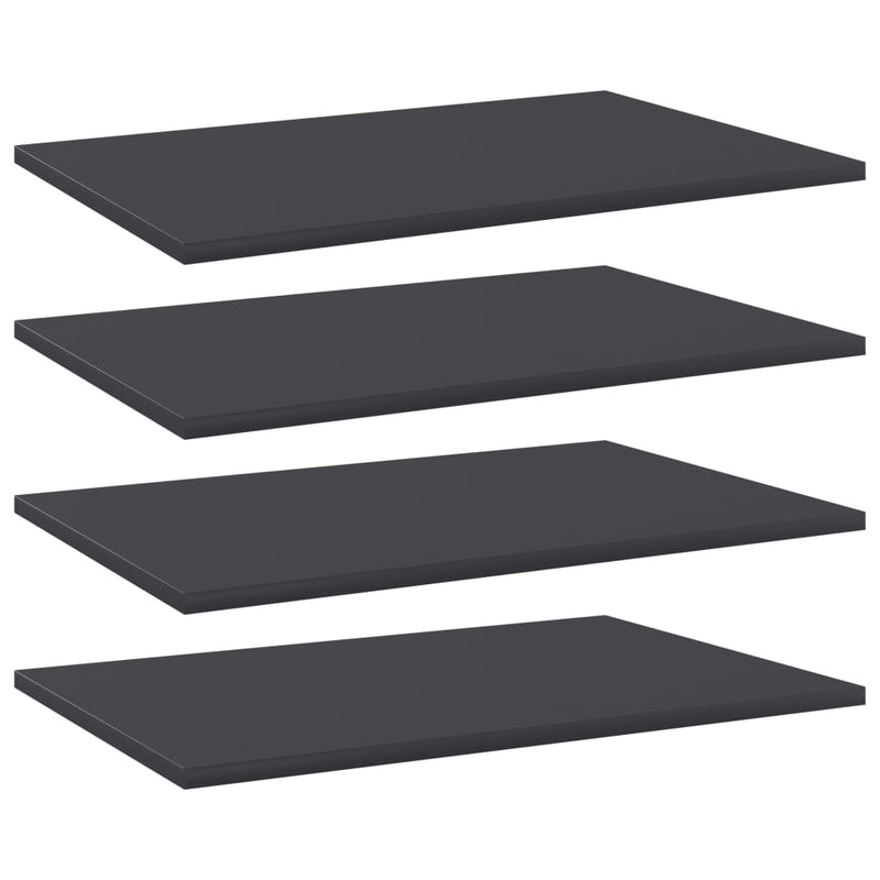 vidaXL Bookshelf Boards 4 pcs Grey 60x40x1.5 cm Engineered Wood