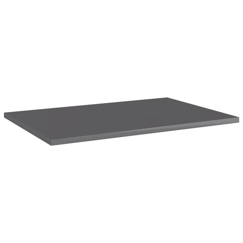 vidaXL Bookshelf Boards 4 pcs High Gloss Grey 60x40x1.5 cm Engineered Wood