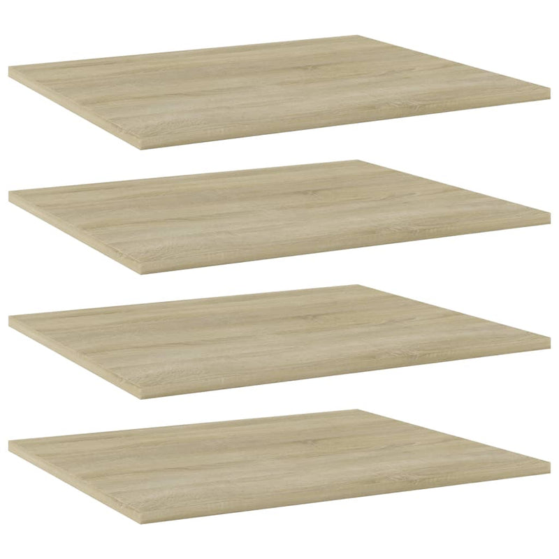vidaXL Bookshelf Boards 4 pcs Sonoma Oak 60x50x1.5 cm Engineered Wood