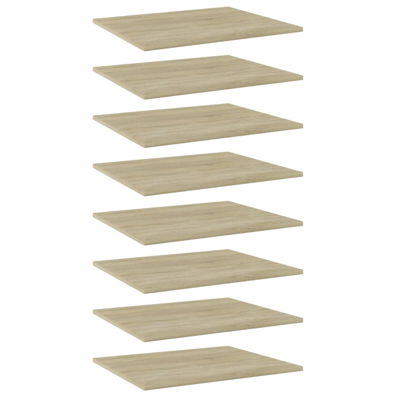vidaXL Bookshelf Boards 8 pcs Sonoma Oak 60x50x1.5 cm Engineered Wood