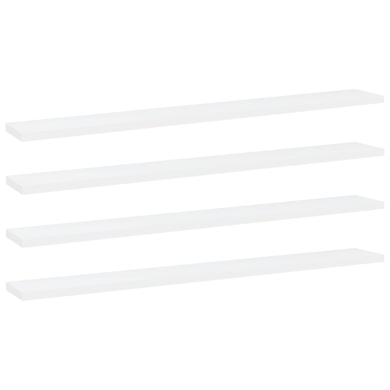 vidaXL Bookshelf Boards 4 pcs White 80x10x1.5 cm Engineered Wood