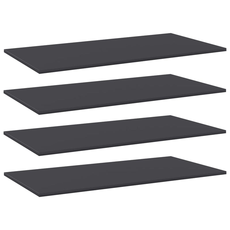 vidaXL Bookshelf Boards 4 pcs Grey 80x20x1.5 cm Engineered Wood