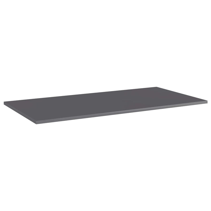 vidaXL Bookshelf Boards 4 pcs High Gloss Grey 80x30x1.5 cm Engineered Wood