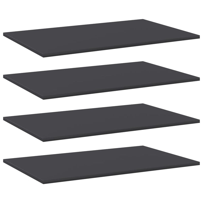Bookshelf Boards 4 pcs Grey 80x50x1.5 cm Engineered Wood