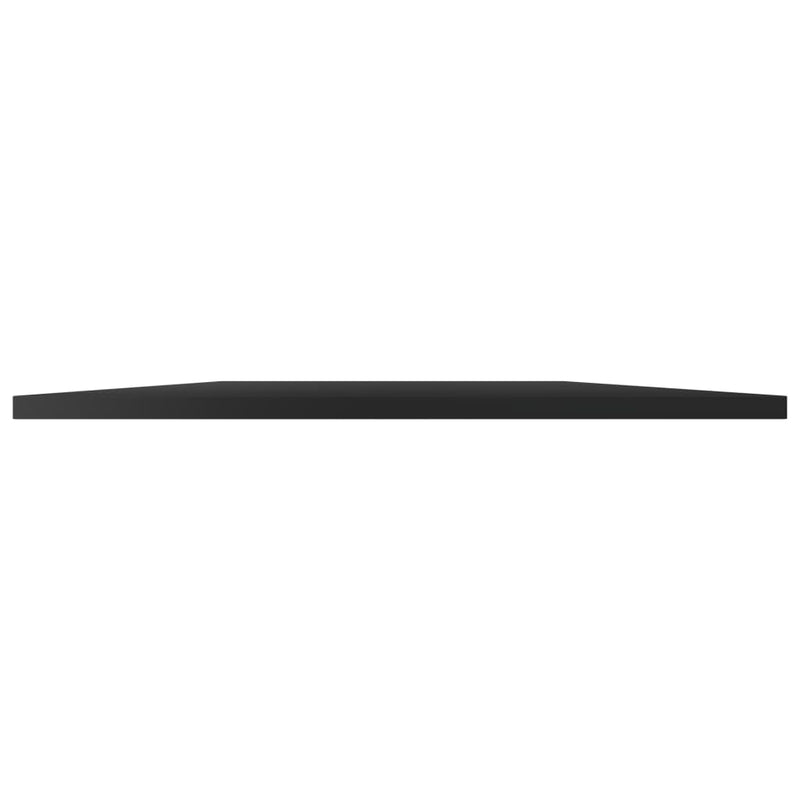 vidaXL Bookshelf Boards 4 pcs High Gloss Black 80x50x1.5 cm Engineered Wood