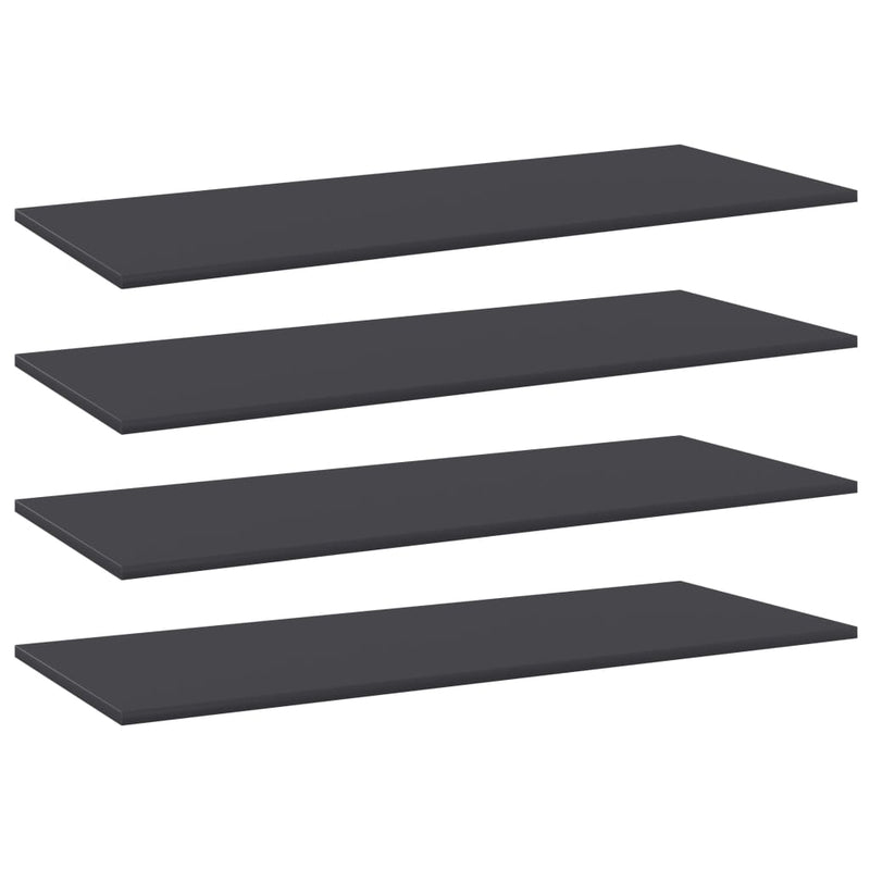 vidaXL Bookshelf Boards 4 pcs Grey 100x40x1.5 cm Engineered Wood