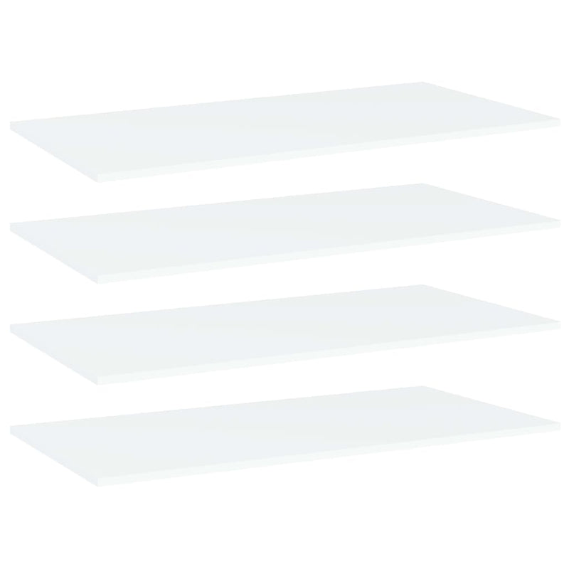 vidaXL Bookshelf Boards 4 pcs White 100x50x1.5 cm Engineered Wood