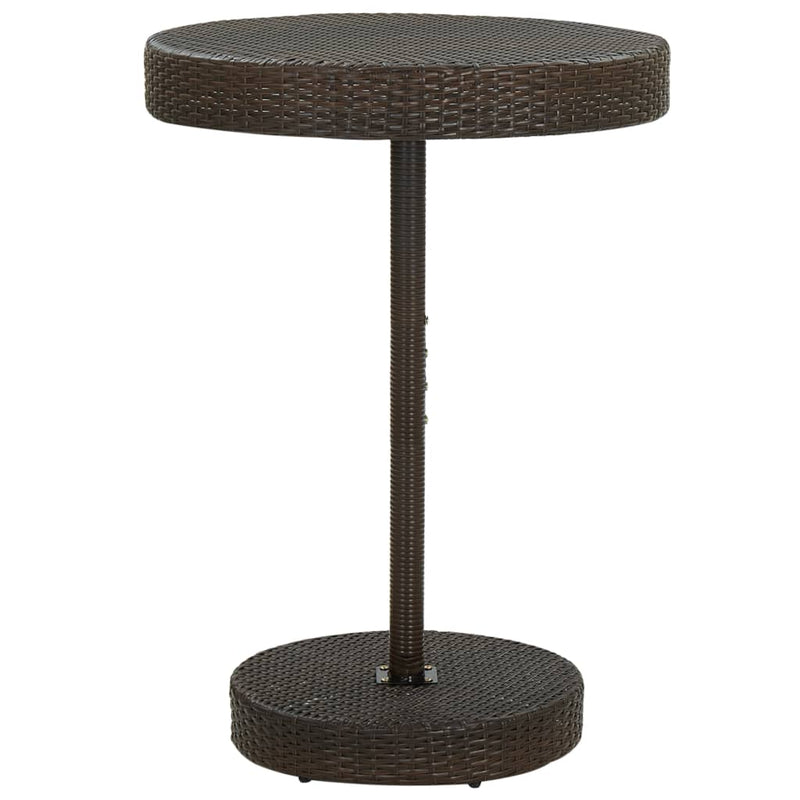vidaXL 5 Piece Garden Bar Set with Cushions Poly Rattan Brown