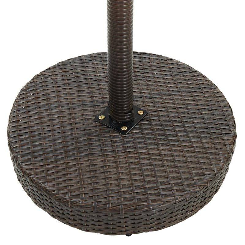 vidaXL 5 Piece Garden Bar Set with Cushions Poly Rattan Brown