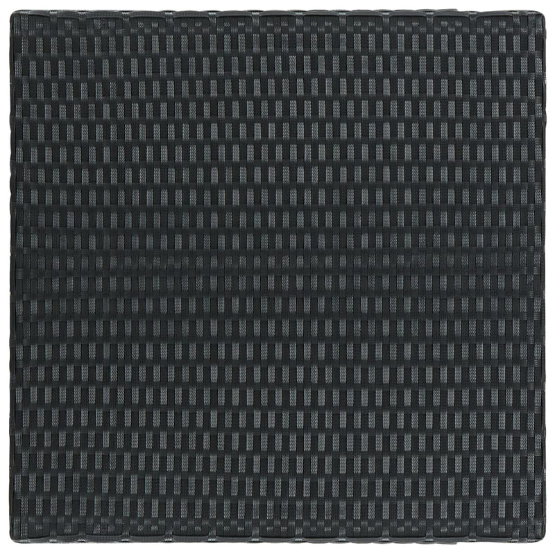 vidaXL 3 Piece Garden Bar Set with Cushions Poly Rattan Black