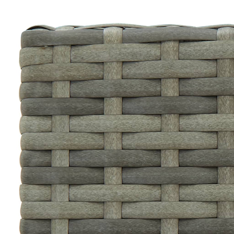 vidaXL 5 Piece Outdoor Bar Set with Armrest Poly Rattan Grey