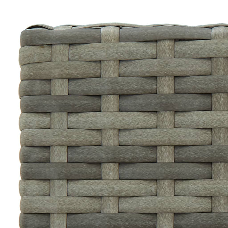 vidaXL 5 Piece Outdoor Bar Set with Armrest Poly Rattan Grey