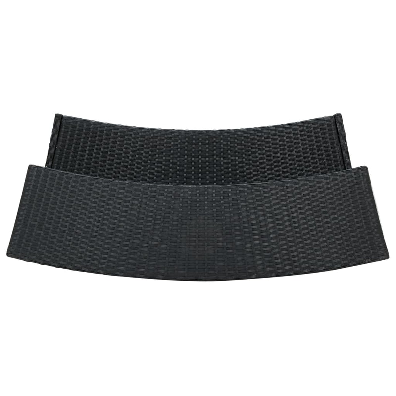 vidaXL 3 Piece Garden Bar Set with Cushions Black