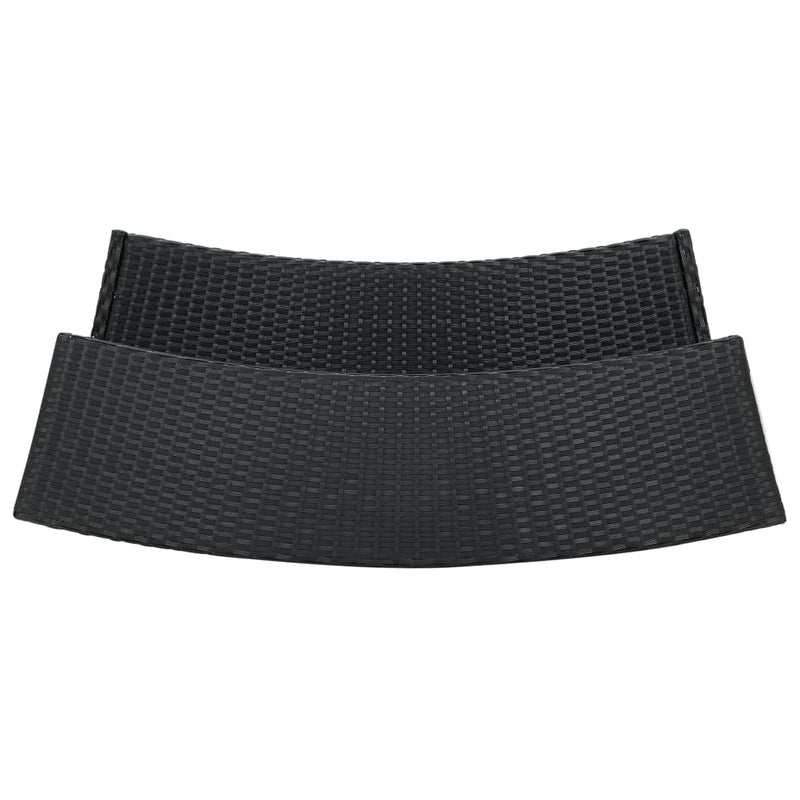 vidaXL 3 Piece Garden Bar Set with Cushions Black