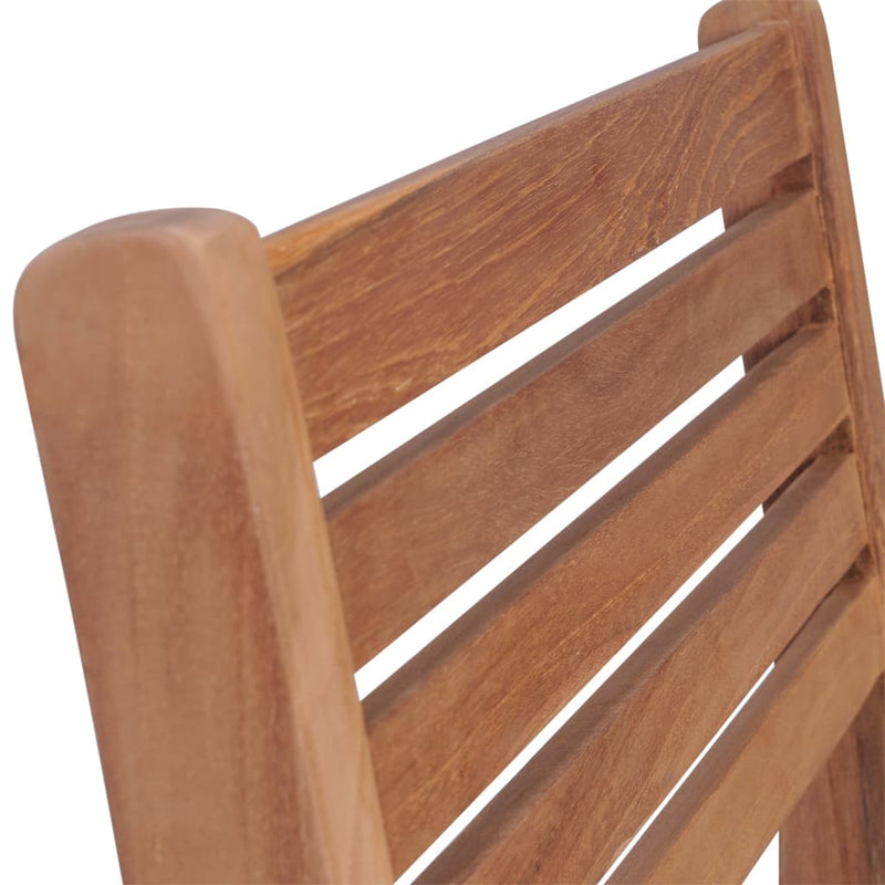 vidaXL Garden Chairs 4 pcs with Anthracite Cushions Solid Teak Wood