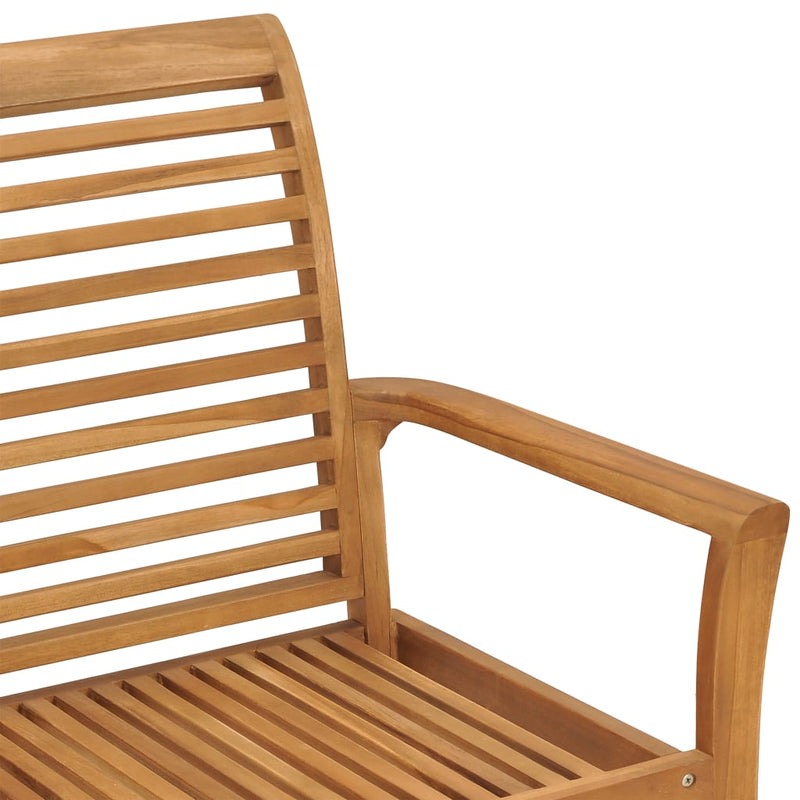 vidaXL Garden Bench with Anthracite Cushion 112 cm Solid Teak Wood