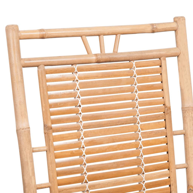 vidaXL Rocking Chair with cushion Bamboo