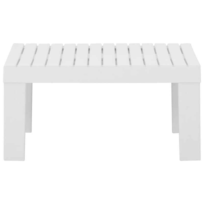 vidaXL 3 Piece Garden Lounge Set with Cushions Plastic White