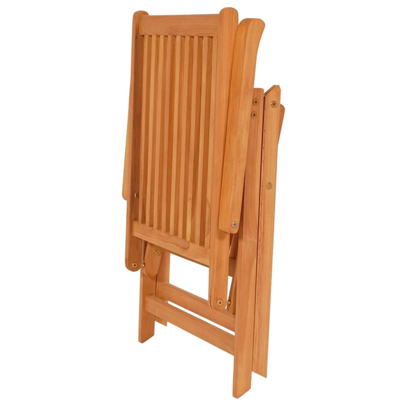 vidaXL Garden Chairs 6 pcs with Cream Cushions Solid Teak Wood