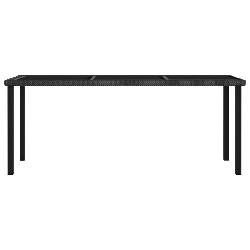 vidaXL 9 Piece Garden Dining Set Poly Rattan Black