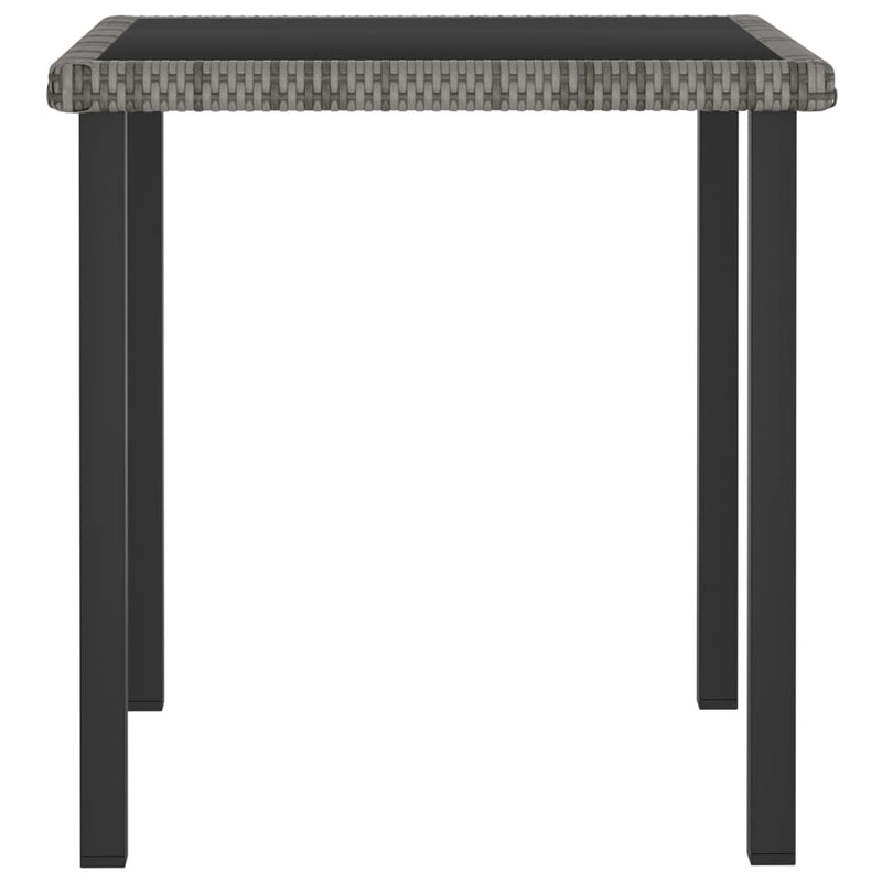 5 Piece Garden Dining Set Poly Rattan Grey
