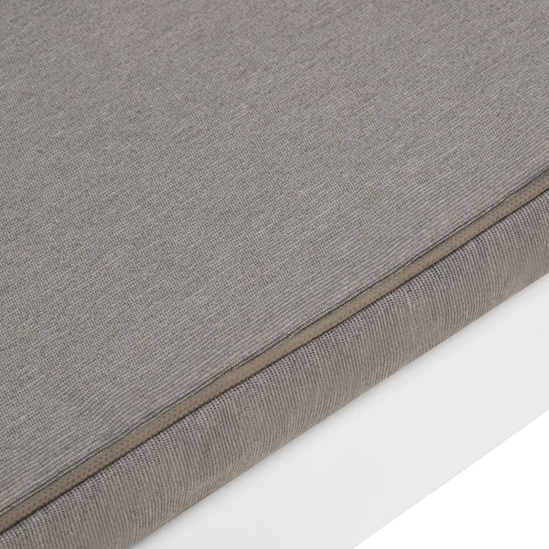 vidaXL Garden Lounge Bench with Cushion Plastic White