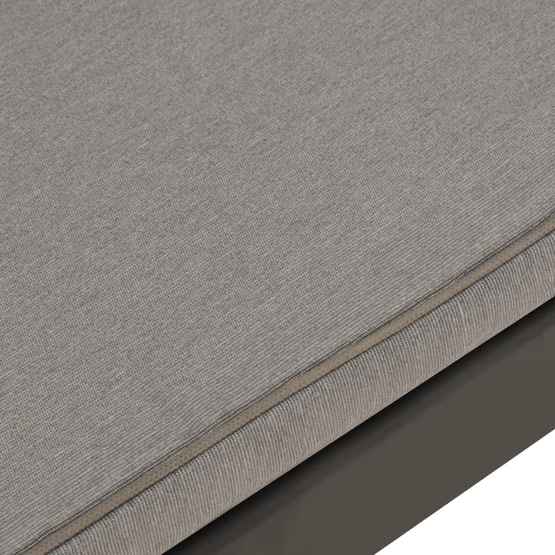 vidaXL Garden Lounge Bench with Cushion Plastic Grey