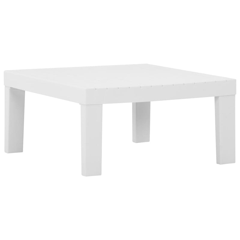 vidaXL 2 Piece Garden Lounge Set with Cushions Plastic White