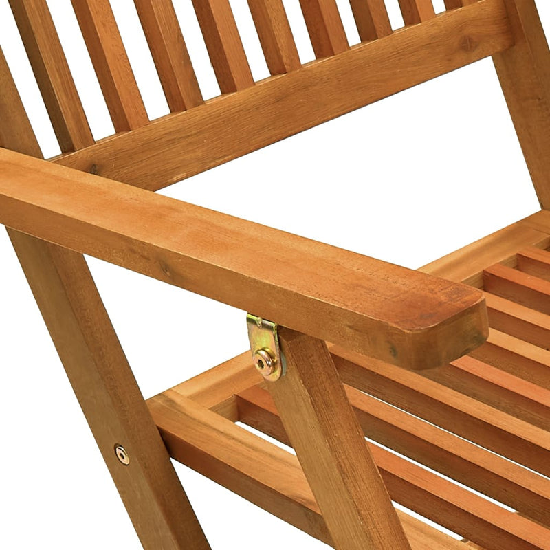 vidaXL Folding Garden Chairs 4 pcs Solid Eucalyptus Wood