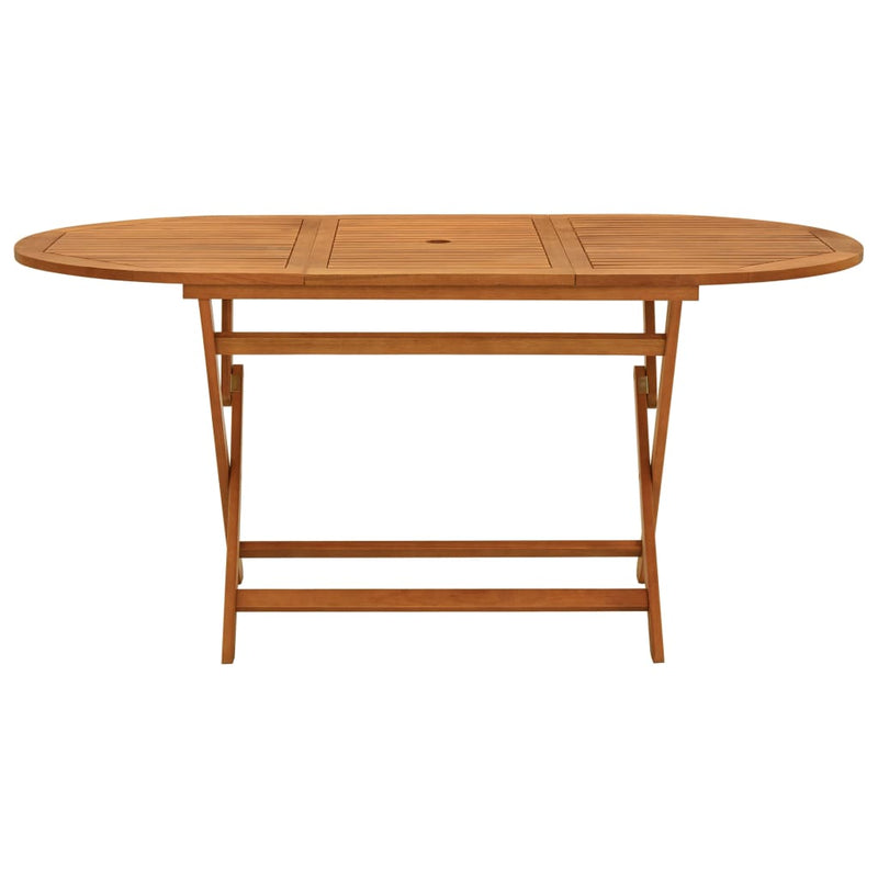 vidaXL Folding Garden Table 160x85x75 cm Solid Eucalyptus Wood