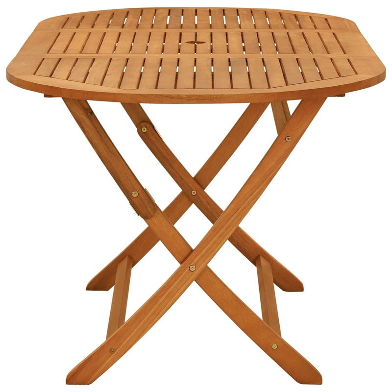 vidaXL Folding Garden Table 160x85x75 cm Solid Eucalyptus Wood