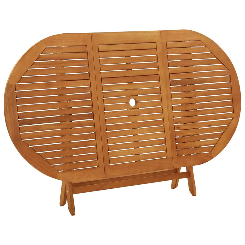 vidaXL Folding Garden Table 160x85x75 cm Solid Eucalyptus Wood