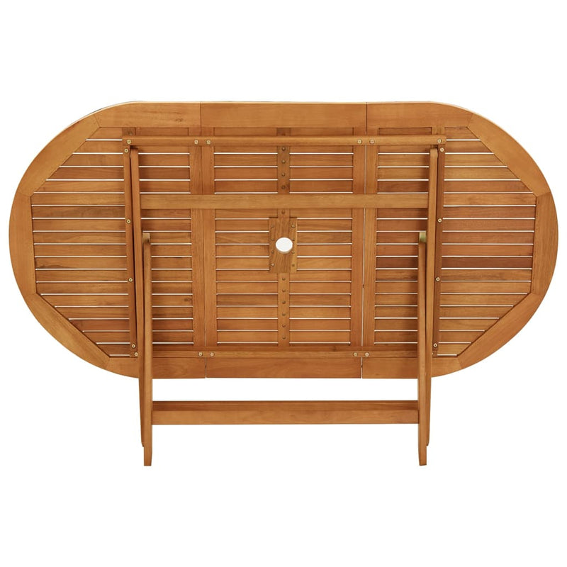 vidaXL Folding Garden Table 160x85x75 cm Solid Eucalyptus Wood