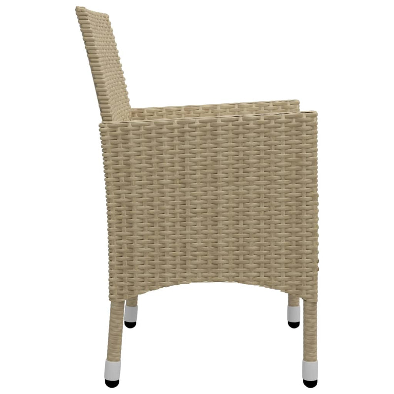 vidaXL 5 Piece Garden Dining Set Beige