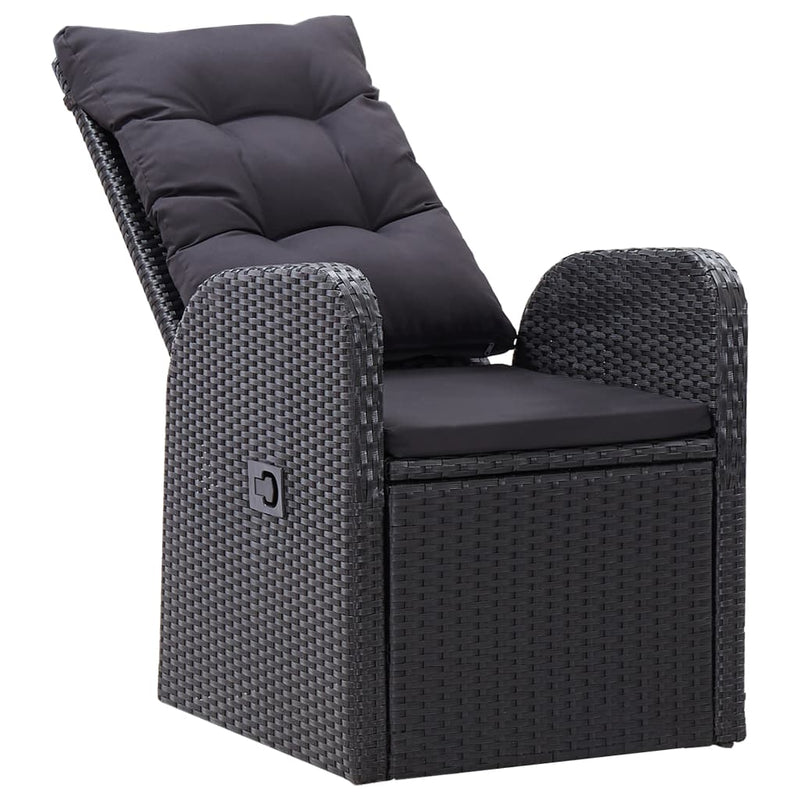 vidaXL 5 Piece Garden Dining Set Black