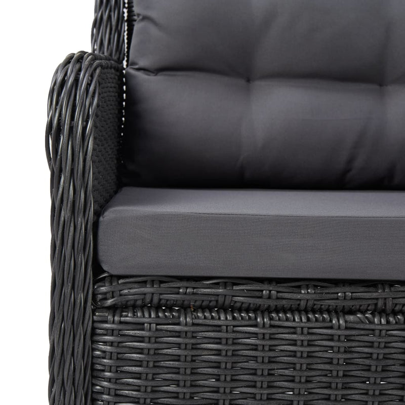 vidaXL 5 Piece Garden Dining Set Black
