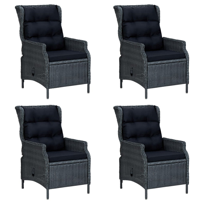 vidaXL 5 Piece Garden Dining Set Dark Grey