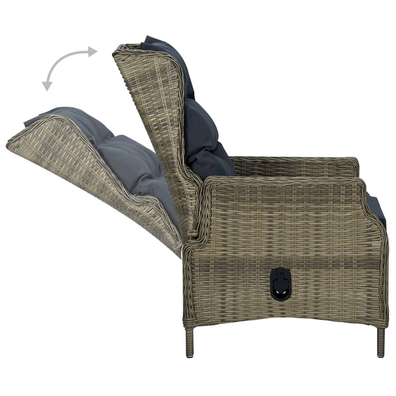 vidaXL 5 Piece Garden Dining Set Brown