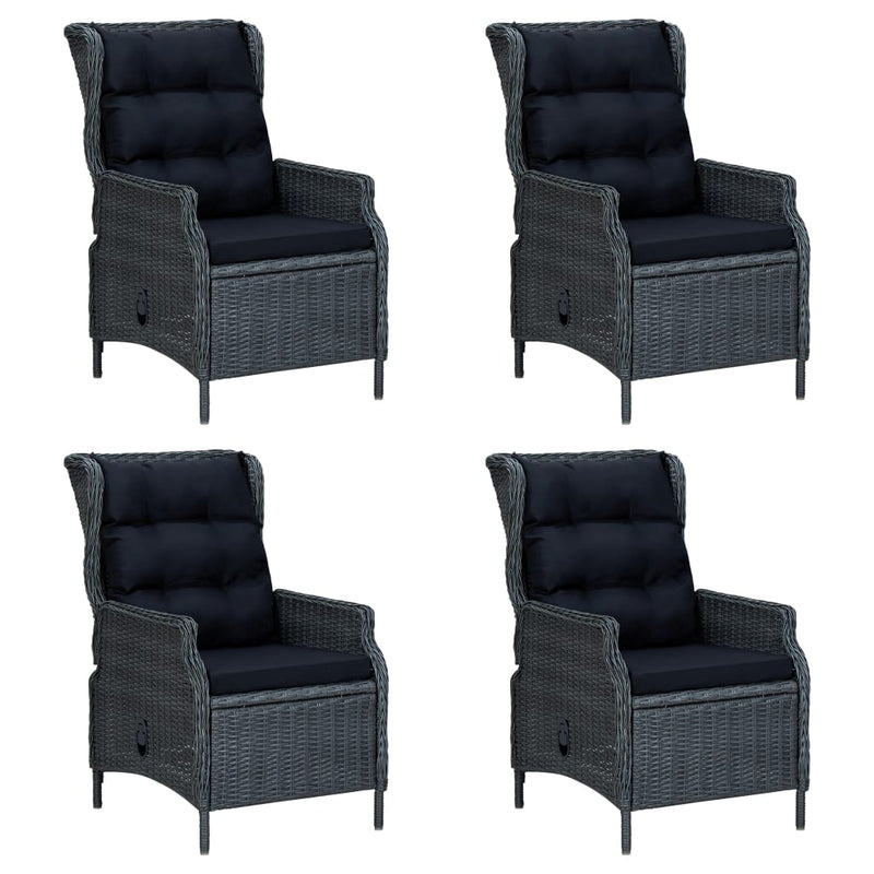 vidaXL 7 Piece Garden Dining Set Dark Grey