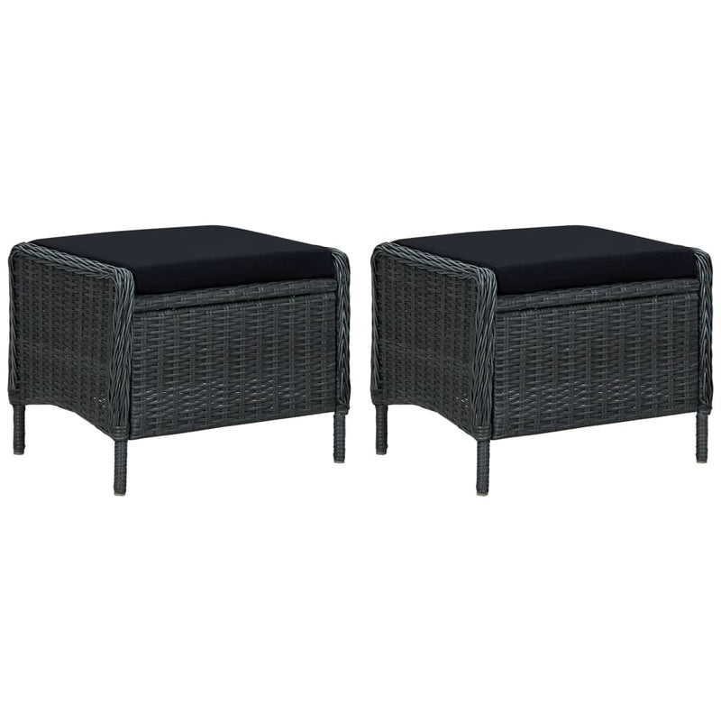 vidaXL 7 Piece Garden Dining Set Dark Grey