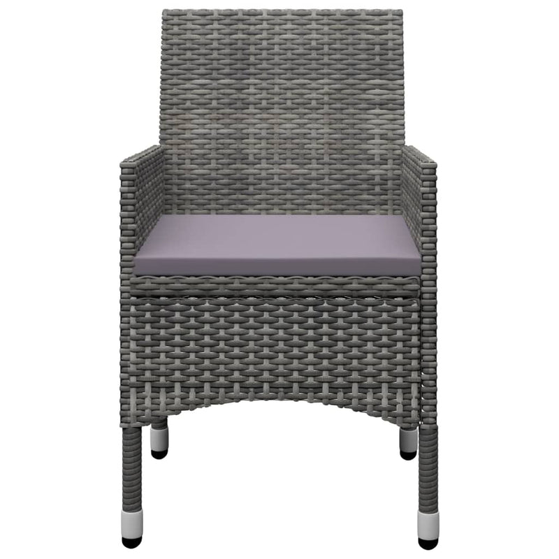 vidaXL 9 Piece Garden Dining Set Grey