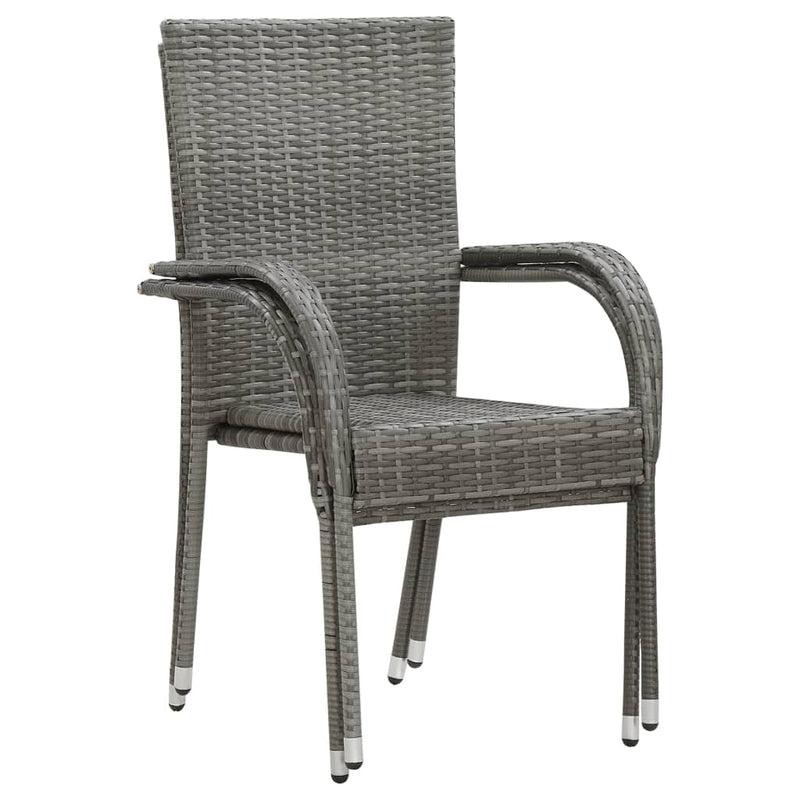 vidaXL 7 Piece Garden Dining Set Grey