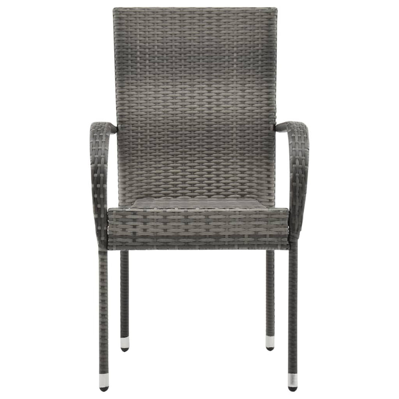 vidaXL 7 Piece Garden Dining Set Grey