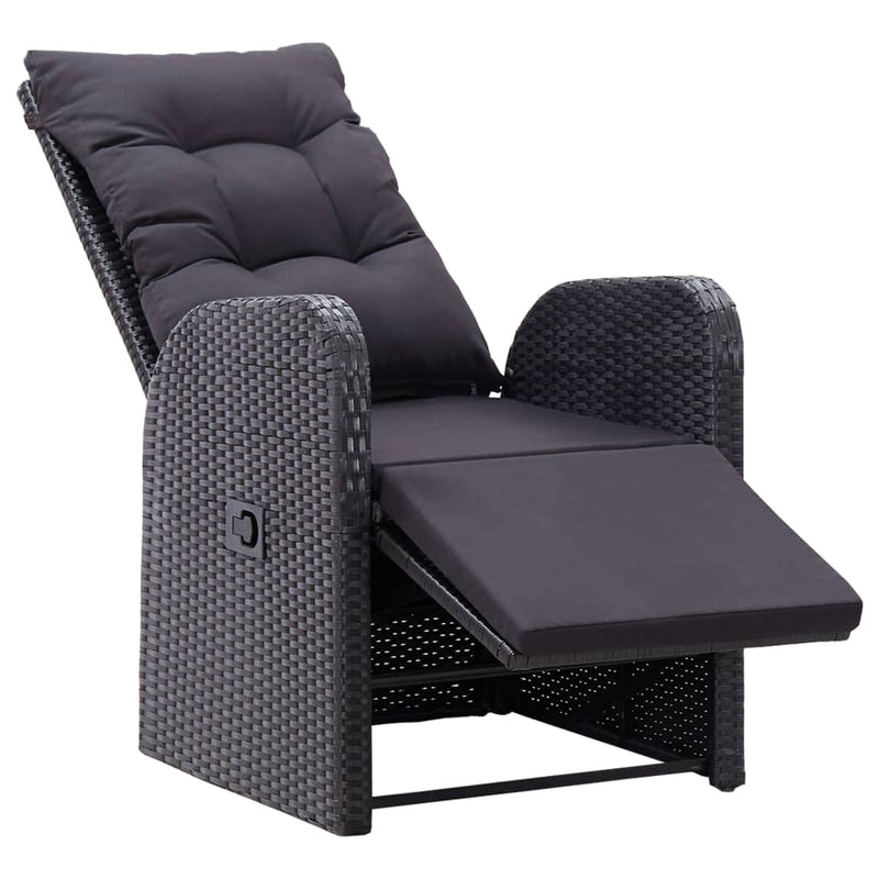 vidaXL 7 Piece Garden Dining Set Black