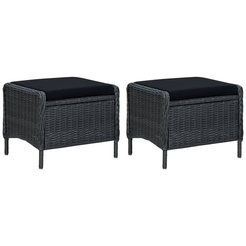 vidaXL 9 Piece Garden Dining Set Dark Grey