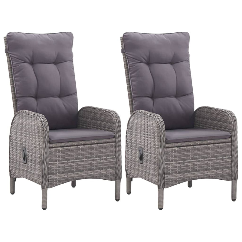 vidaXL 3 Piece Garden Dining Set Grey