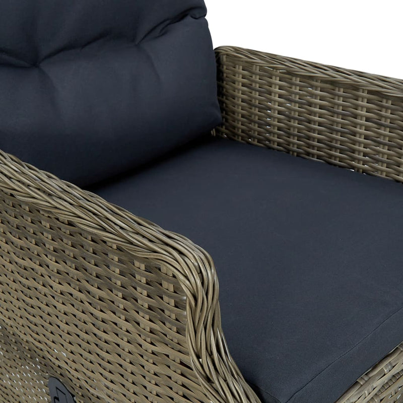 vidaXL 3 Piece Garden Dining Set Brown